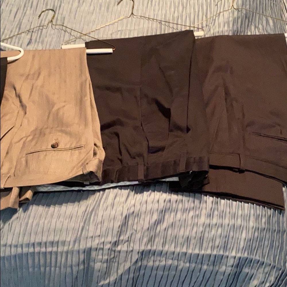 9 pairs of dress pants.